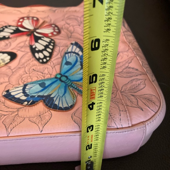 Anuschka leather shoulder bag with coin/key purse - Picture 4 of 7